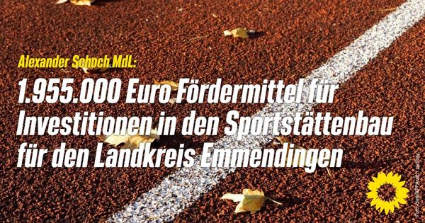 1.955.000 Euro Fördermittel für Sportstättenbau