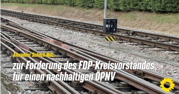 Schoch zur Forderung des FDP Kreisvorstands zum nachhaltigen ÖPNV