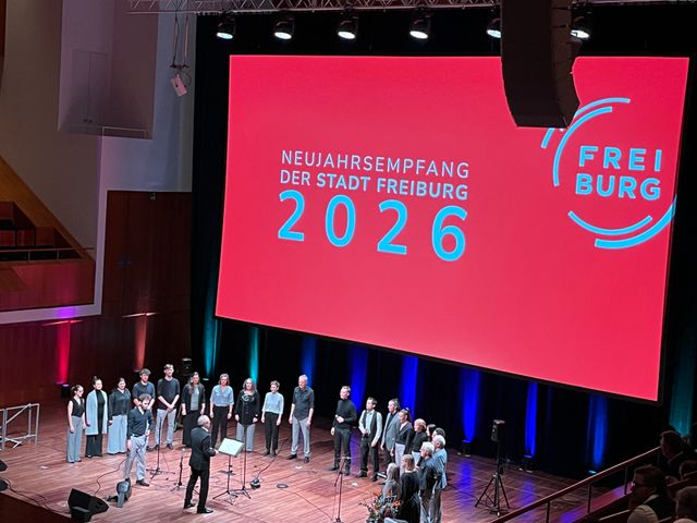 Eröffnung des Neujahrsempfangs der Stadt Freiburg durch den Jazzchor